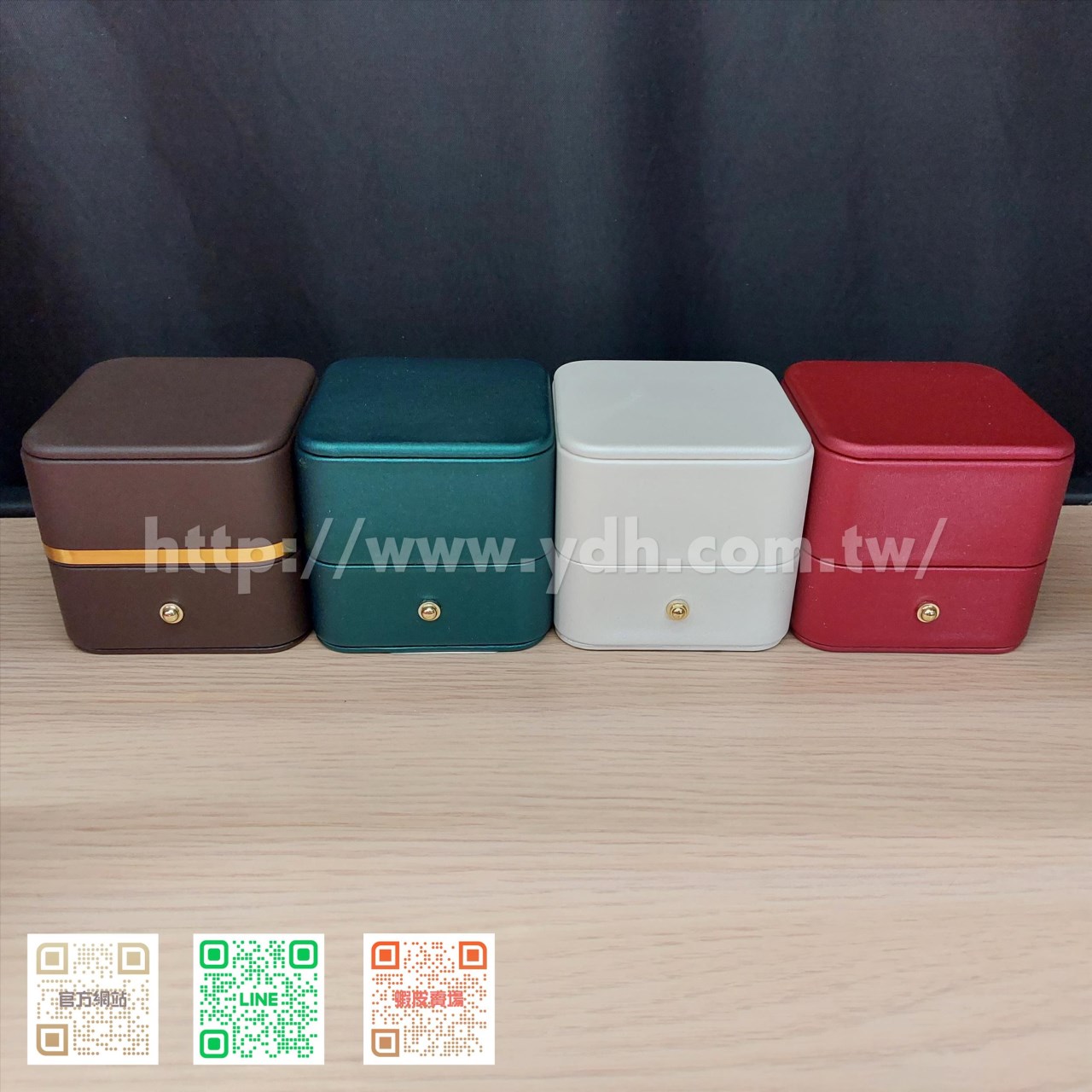 PU金扣戒指盒