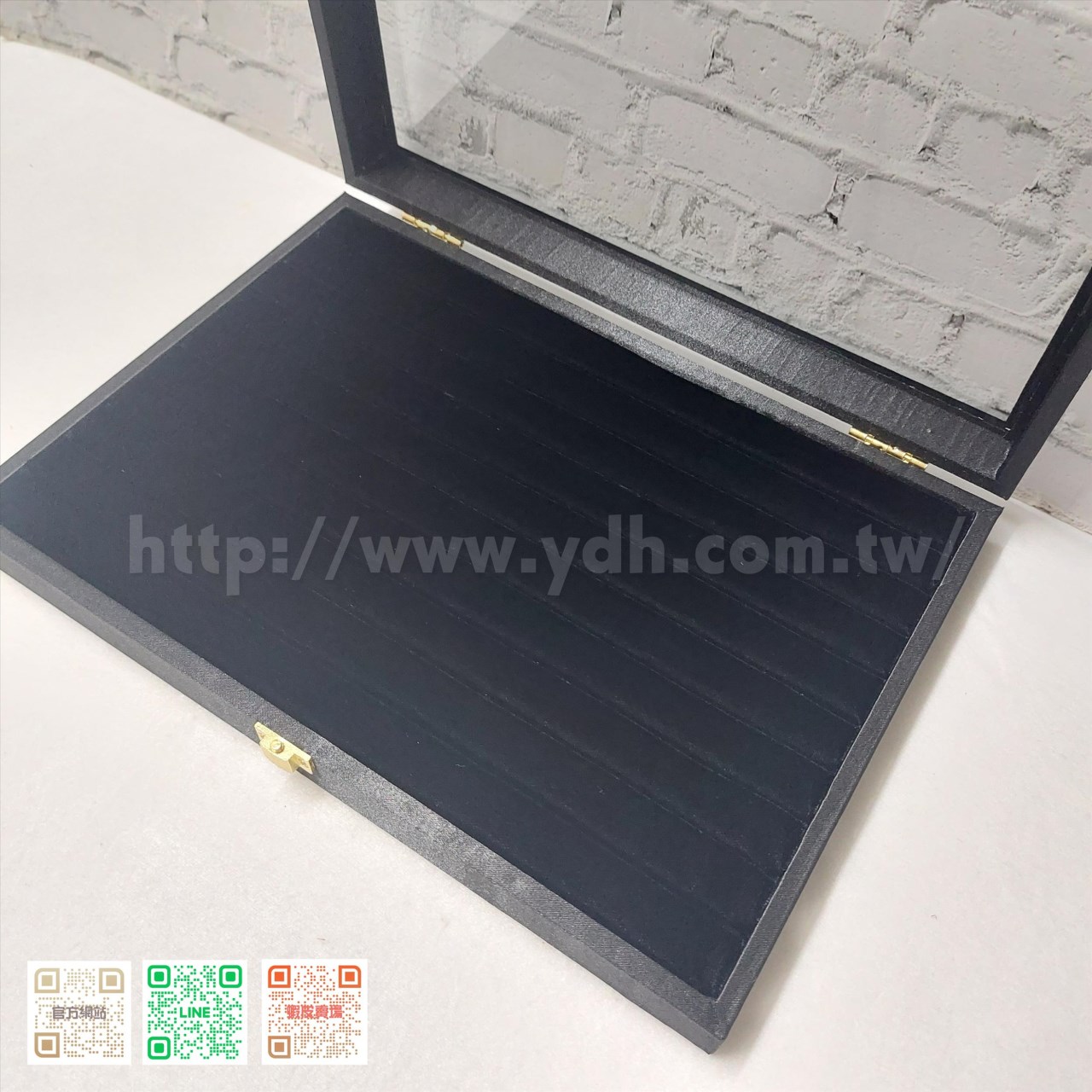 21x30公分玻璃蓋戒指收納盒(紋路/黑皮/麂皮)